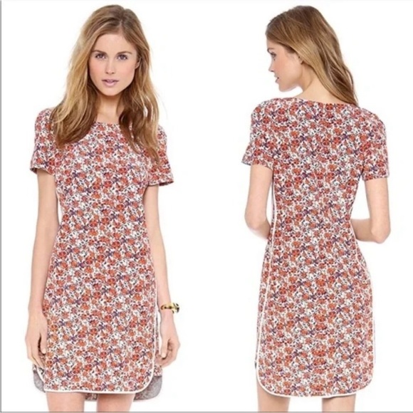 Rebecca Taylor Sweet William Floral Silk Shift Dress